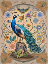 Art Giclee Printed Oil Painting Noble beautiful peacock feathered animals #0816 - £6.84 GBP+