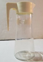 Vintage Mid-Century Atomic Starburst Juice Pitcher Jar Lid Anchor Hocking White - £18.11 GBP