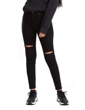 MSRP $65 Levis Womens Plus- 721 High Rise Skinny Jeans Black Size 24W - £12.72 GBP