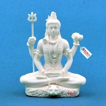 Handicraft Marble dust Lord Shiv ji / Bhole NathStatue for Pooja, Car Da... - $24.74