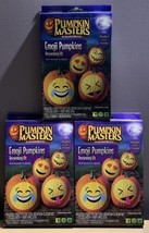 (3) Pumpkin Masters Emoji Pumpkins Decorating Kit Halloween Decor Kids Craft NEW - £7.90 GBP