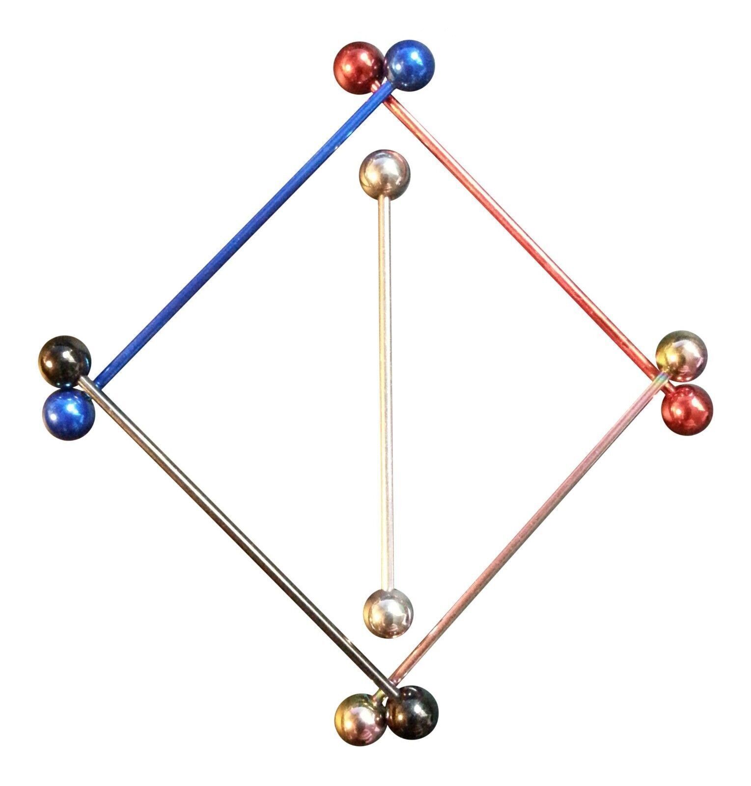 Industrial Scaffold Bar Barbell 14 gauge Piercing 60mm (50mm Area) - 5 Colours