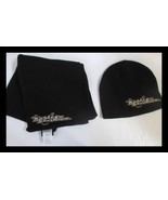 Harley Davidson Knit Black Scarf &amp; Cap - $29.69