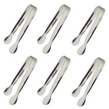 6Pcs Ice Tongs Mini Sugar Tongs 4.25Inch Stainless Steel Small Serving Tongs, Sm - £10.38 GBP