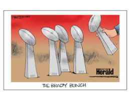 Patriots Super Bowl 5X  Tom Brady "The Brady Bunch Poster"  11 X 17 - $26.72