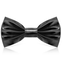 Neptniopllab Boys Metallic Leather Bow Tie Adjustable Black Size 4-12 - $56.56 MXN Neptniopllab Boys Metallic Leather Bow Tie Adjustable Black Size 4-12 - $56.56 MXN