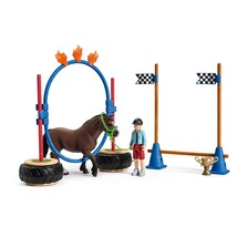 Schleich Farm World, Horse Toys for Kids, Pony Agility Race Playset with... - $45.99