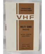 VHF MULTI BAND RADIO SOLID STATE MODEL 890 OPERATING USER MANUAL BOOKLET... - £15.79 GBP