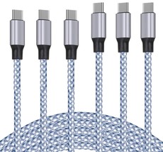 USB C Charger Cable 3pack 6ft Best New Braided USB c to USB c 60W Cable Compatib - $11.93