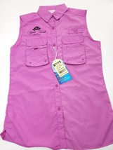 BANANA BOAT Topsail Island NC Sz S Sleeveless UPF 50 Button Shirt Pink - £23.94 GBP
