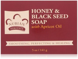 Nubian Heritage Soap Bar, Honey and Black Seed, 5 Ounce - £7.80 GBP