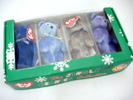 Jingle Beanies Collection Clubby 4 Bear Ornaments with Box - £14.85 GBP