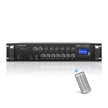 180 W 6-Zone 70V/100V Commercial Power Amp With Bluetooth - £254.77 GBP