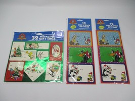 Vtg 1998 Looney Tunes Peel N Stick Christmas Gift Tags Taz Sylvester Tweety Bird - £10.38 GBP