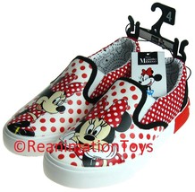 Disney Minnie Mouse Girl&#39;s Sneakers Slip On Low Top Shoes Polka Dot Size... - $29.99