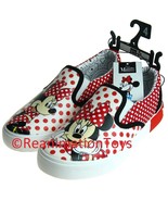 Disney Minnie Mouse Girl&#39;s Sneakers Slip On Low Top Shoes Polka Dot Size... - £23.96 GBP