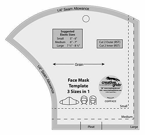 Creative Grids Non-Slip Sewing Ruler Template - Face Mask - cgrFACE (M542.07) - $13.99