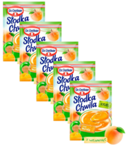 Dr. Oetker Slodka Chwila KISIEL hot jelly treat in a mug: APRICOT 5pc. - $200.27 MXN