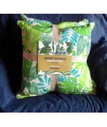 NEW TOMMY BAHAMA 2 Green Palm Leaf Outdoor Throw Pillows Fade &amp; Water Re... - £69.69 GBP