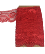 Lace Trim 10 Yards 2” Red Floral Scalloped - 14B - $9.00