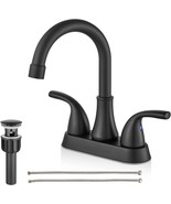 Cinwiny Matte Black Centerset 4 Inch Bathroom Sink Faucet With Swivel Sp... - $41.97