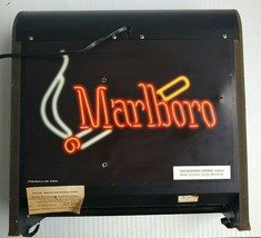 Vintage Marlboro Commercial Back Bar Cigarette Merchandiser Steel Case Lighted - £173.21 GBP