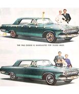 1963 Chrysler Dodge 50000 Miles 5 Year Warranty Advertisement Automobili... - $550.21 MXN