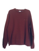 Vintage COLUMBIA Burgundy Long Sleeve Pullover Sweater Shirt Sz L Soft C... - £18.68 GBP