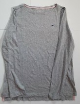 Vineyard Vines Girls Long-Sleeve Boatneck Simple Tee Size XL (16) Gray 7K000005 - £1.53 GBP