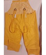 DARK ORANGE EXTRA LARGE 50 X 28 WET RAIN SUIT COVERALL BOTTOMS W/ SUSPEN... - €13,98 EUR