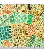 Cotton Library of Rarities Bingo Cards Sheets Game Fabric Print by Yard ... - $14.95