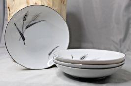 Celebrity Fine China CERES 6 1/2&quot; Salad Bowl No 949 Platinum Wheat Set of 4 - £9.95 GBP