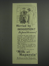 1953 Phillips Milk of Magnesia Ad - Worried by indigestion? - £14.77 GBP