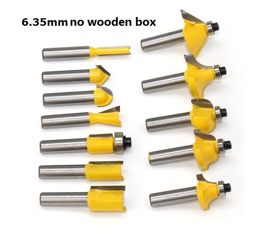 12pcs/Set wor Milling Cutters 6.35mm/8mm Shank Carbide Router Bit For  Engraving - £207.81 GBP