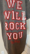 Queen Official Merch We Will Rock You t shirt tee Large Washed look NWT Gray - £15.73 GBP