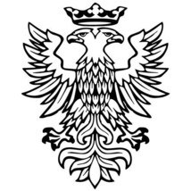 Eagle Displayed #5 sticker VINYL DECAL Medieval Renaissance Heraldry Arm... - £5.59 GBP