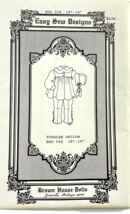 Brown House PATTERN 554 Doll Clothes  Toddler Design Easy Sew Designs  - $14.11