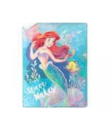 Disney Ariel and Flounder Little Mermaid Wave Maker Sherpa Fleece Blanke... - $29.69
