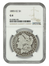 1893-CC $1 NGC G06 - £360.53 GBP
