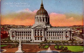 California San Francisco City Hall, Civic Center ~ Sunset ~ 1907-1915 Postcard - £7.51 GBP