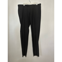 Soul Of London Mens Dress Pants Black Stretch Flat Front Trousers 39x36 New - $18.49