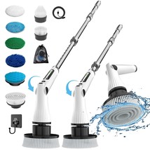 Electric Spin Scrubber, 2024 New Rechargeable Cleaning Brush With 8 Replaceable  - £69.03 GBP