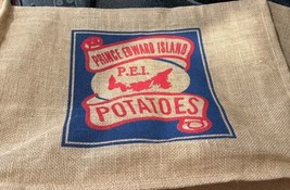 P.E.I Prince Edward Island Burlap POTATOES Carrying BAG with Handle Canada - £21.15 GBP