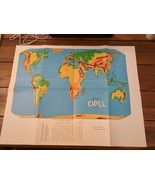 1984 Chill Adventures Into The Unknown RPG Double Sided Map 27&quot; X 21 1/2&quot; - $29.69