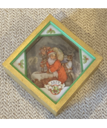 Vintage Hallmark 1979 Santa Reindeer Shadow Box Christmas Ornament 3&quot; - $9.99