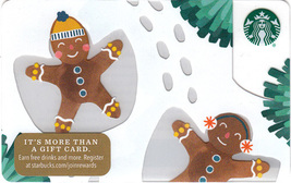 Starbucks 2018 Gingerbread Snow Angels Collectible Gift Card New No Value - £2.35 GBP