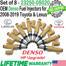 OEM 8Pcs DENSO HP Upgrade Fuel Injectors for 2008-2019 Lexus Toyota 4.6L 5.7L V8 - £147.95 GBP