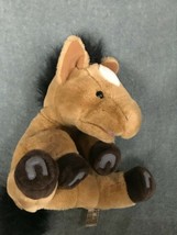 Gently Used Aurora Brown Plush HORSE Pony w Black Mane Hand Puppet – 15 inches  - $11.29