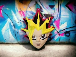 Vtg 1996 Kazuki Takahashi Yu Gi Oh Anime Plastic Mask Costume Halloween ... - $19.87
