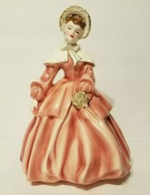 Florence  Ceramics  Figurine Abigail Ladies Rose Pink Dress White Gold 8... - £70.00 GBP